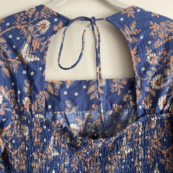 Revolve House of Harlow 1960 Floral Open Back Mini Dress Blue Women's Size Med - Picture 8 of 12